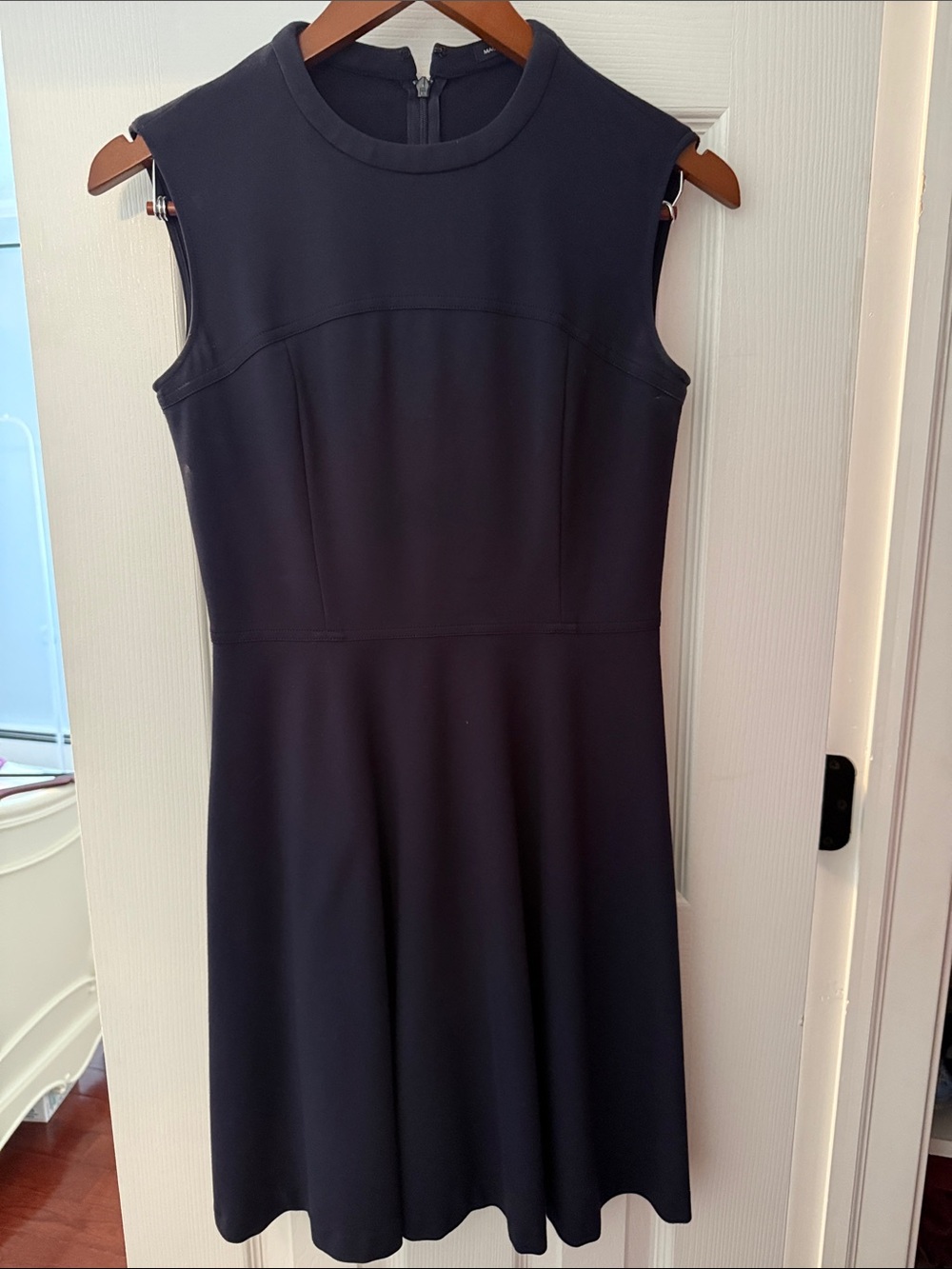 Magaschoni Navy Sleeveless Fit-and-Flare Dress